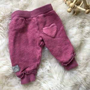 •NAARTJIE KIDS• Heather pink heart sweatpants.